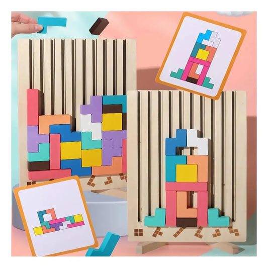 Wooden stacking game - Promotes logic, concentration and fine motor skills in children! Zorenza