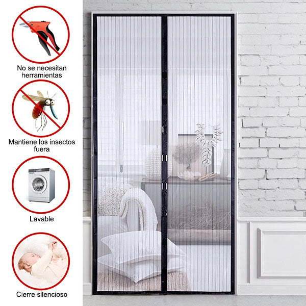 Insect screen with magnetic closure — effortless protection against mosquitoes Homezys