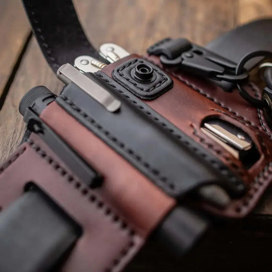 🎁Cowhide Leather Owl Buckle Tactical Multifunctional Belt Cover Zorenza