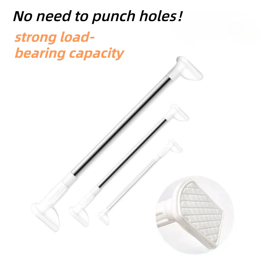 Adjustable Drill-Free Rod – Stainless Steel Curtain Rod Homezys