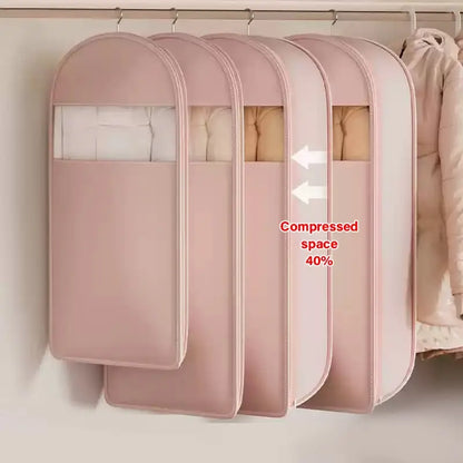 🔥2025 Space Saving Hanging Garment Bag with Self Compression Zipper Zorenza