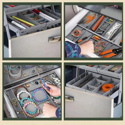 3-Tier Smart Drawer Organizer – Optimizes Storage Space Homezys