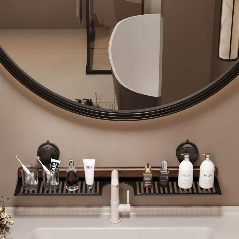 Sink shelf with tool-free assembly – Easy storage for kitchen & bath Homezys
