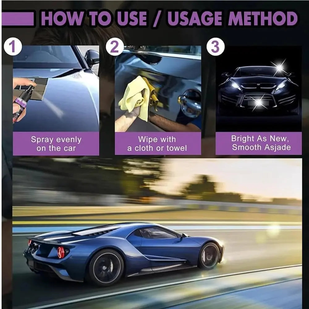 3-in-1 High Protection Nano Ceramic Car Sealant Spray – with Graphene technology Homezys