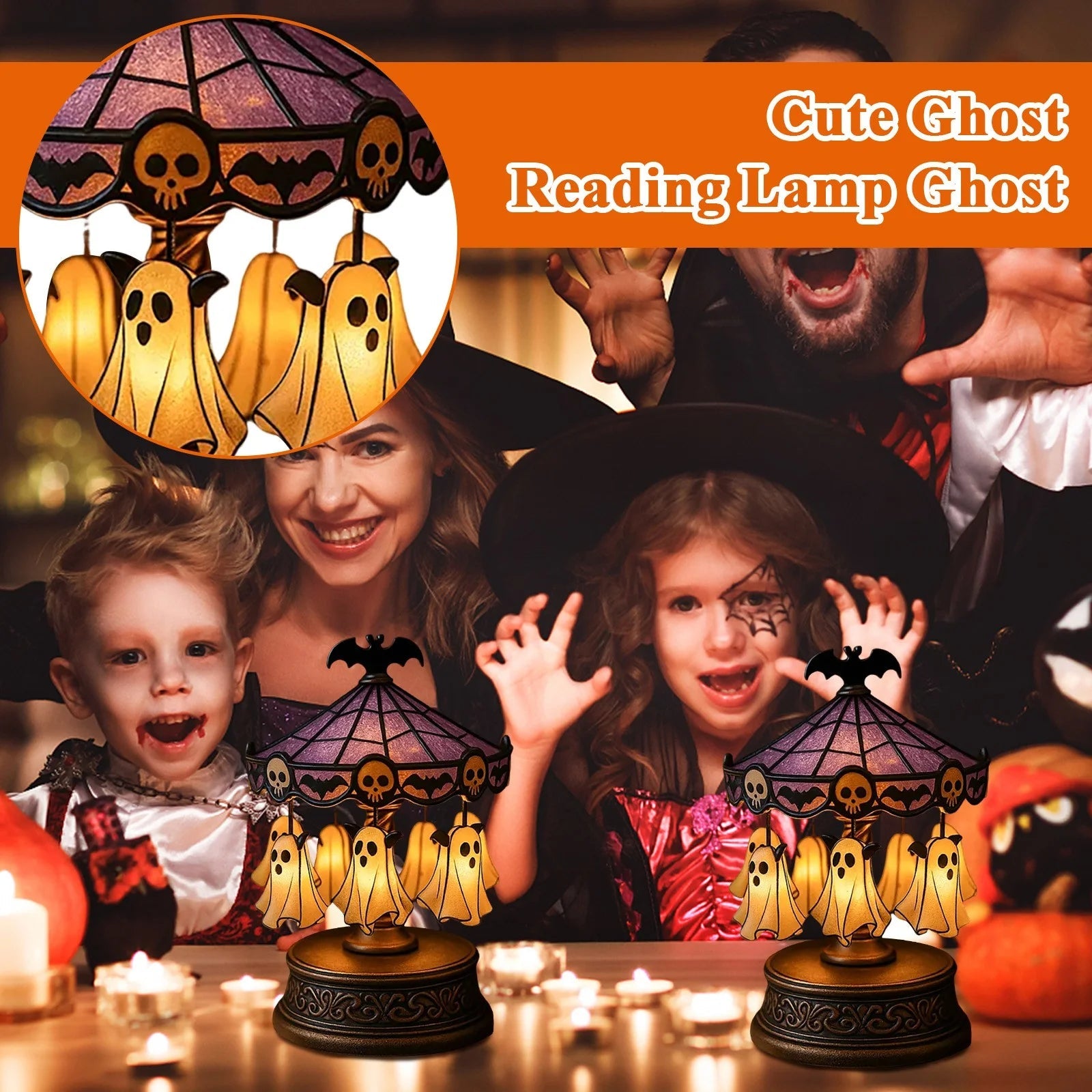 Halloween Ghost Carousel Light – Warm Decorative Light Homezys