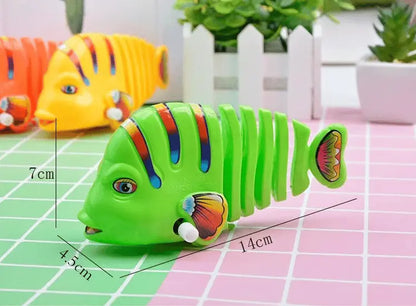 🐟Plastic Wind-Up Wiggle Fish Toys Zorenza