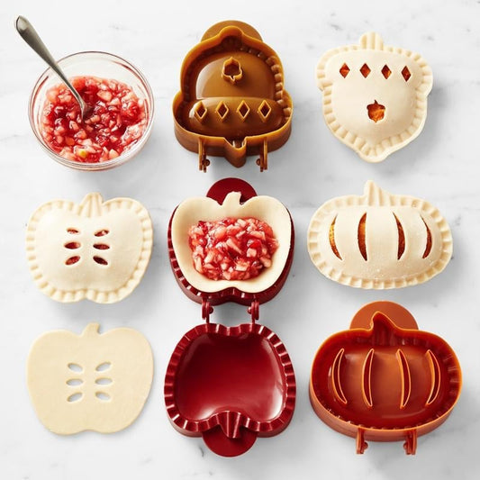 Set of Seasonal Hand Pie Molds – Foldable Plastic Molds for Easy Baking Homezys