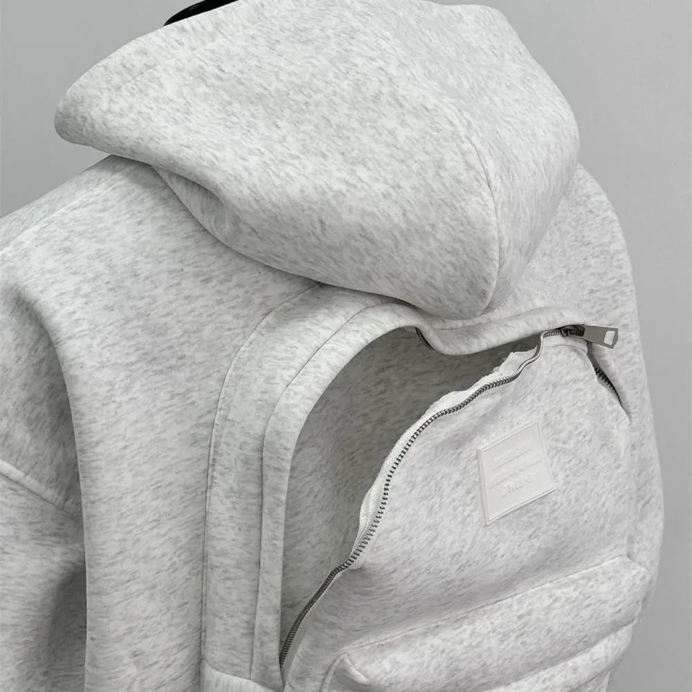 Reise-Hoodie mit Rucksack — Spart Platz & Zusatzkosten beim Fliegen Mivoza Deutschland