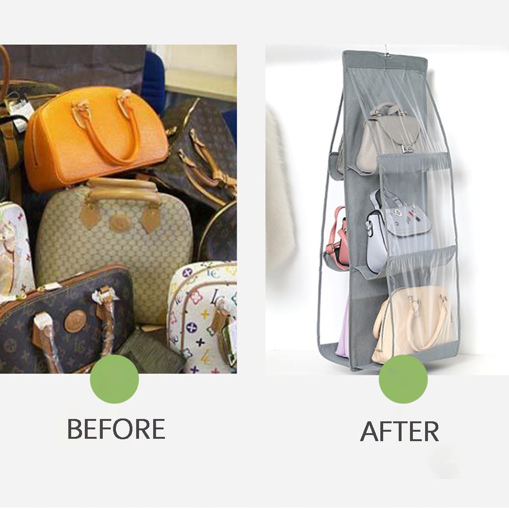 Double-Sided Hanging Storage Bag – Six-Layer Organizer for Handbags Homezys