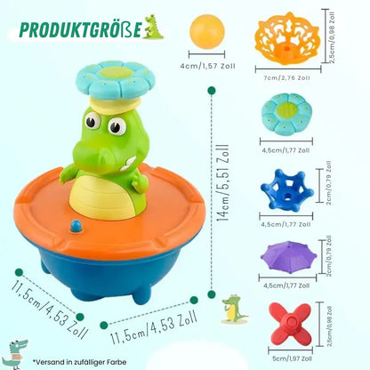 LED Bath Fountain "Crocodile" – With Interchangeable Nozzles & Light Effect Homezys