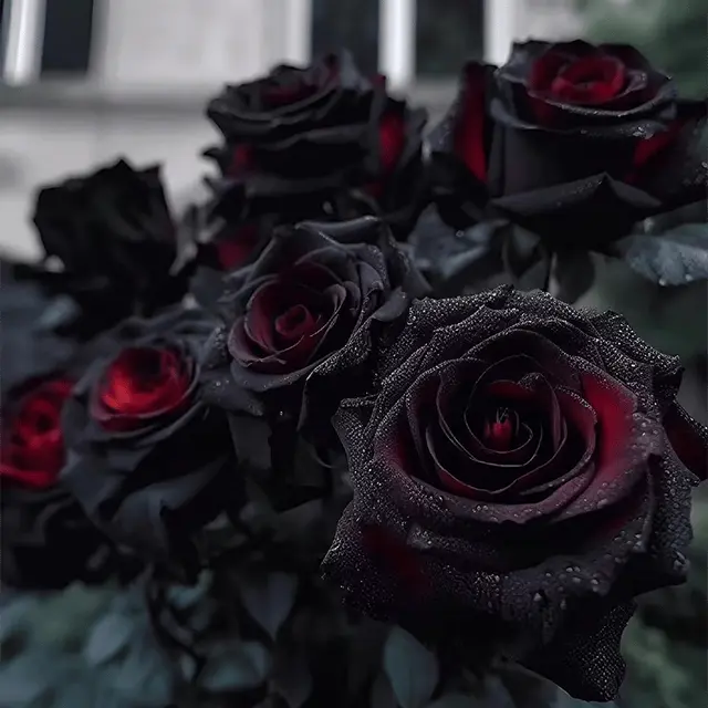 RARE BLACK RED ROSE FLOWER SEEDS Zorenza