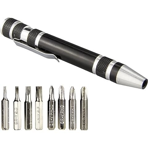 Multi-Bit Mini Screwdriver – Compact Repair Tool Made of Aluminum Alloy Homezys