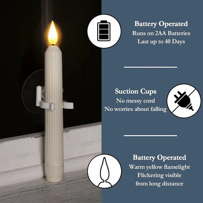 Flameless LED Window Candles with Twilight Sensor, Set of 6 Homezys