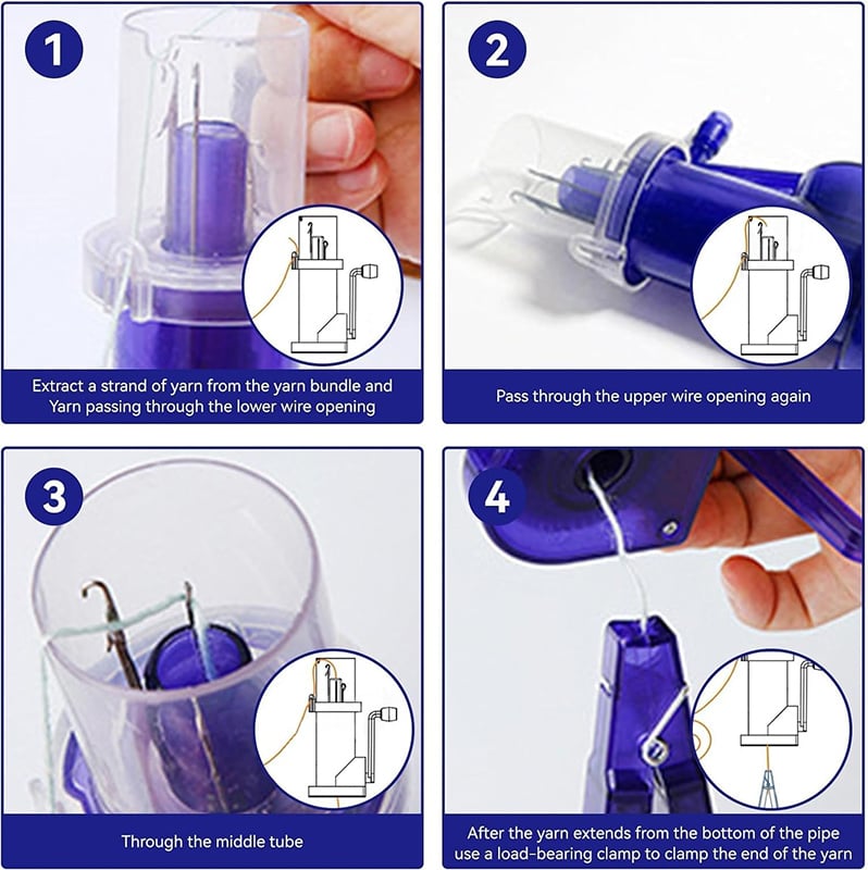 Quick Knitting Machine for I-Cord — Fast I-Cord Maker with Perfect Tension Homezys