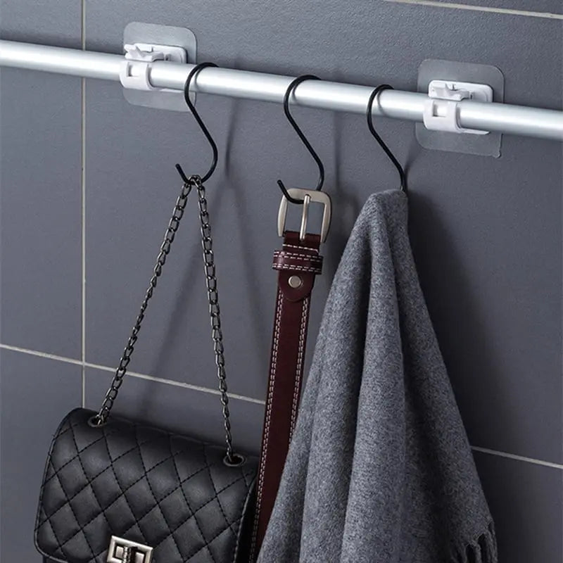 Nail-Free Adjustable Curtain Rod Hooks(Set of 2) Zorenza