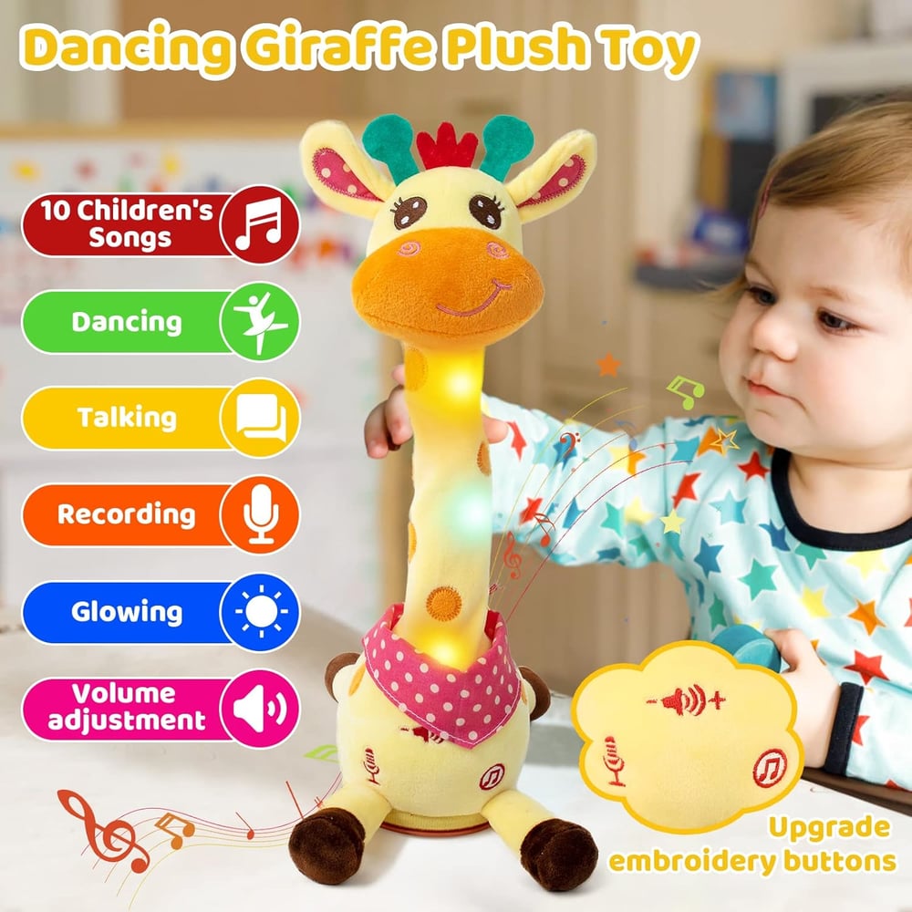 🎉 Best-Selling Musical Giraffe Toy – Sings, Dances & Repeats What You Say! 🦒🎵🗣️ Mivoza Deutschland