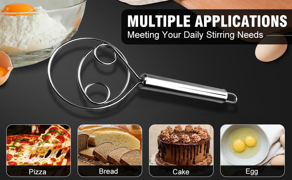 Dough mixer made of food-safe stainless steel - stable & perfect for baking Homezys