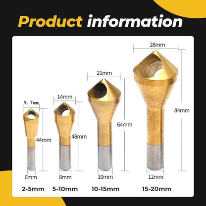 🔥Titanium Coated Countersink Chamfer Tool（4 PCS） Zorenza