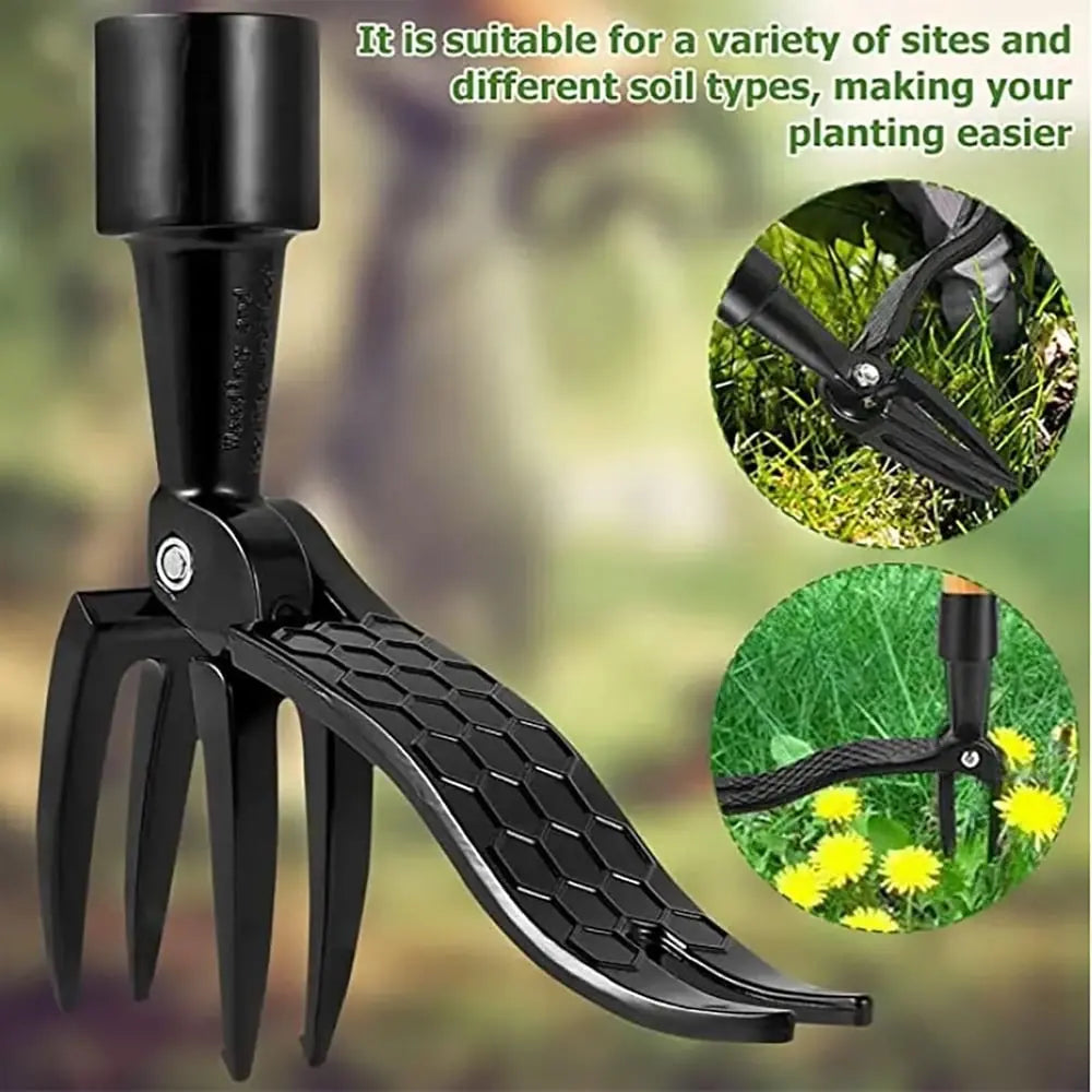 Ergonomic Stand-Up Weed Puller – With Clever pedal mechanism for effortless weeding Homezys