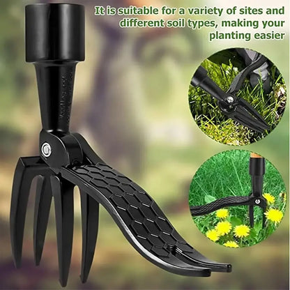 Ergonomic Stand-Up Weed Puller – With Clever pedal mechanism for effortless weeding Homezys