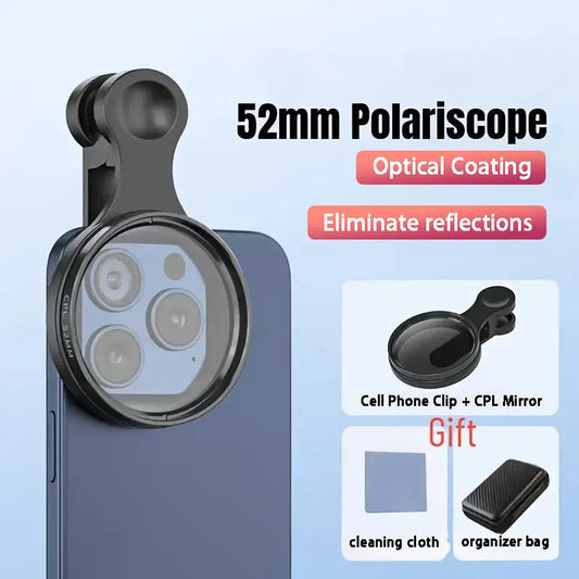 52 mm CPL Smartphone Filter for Reduced Glare & Enhanced Colour Homezys