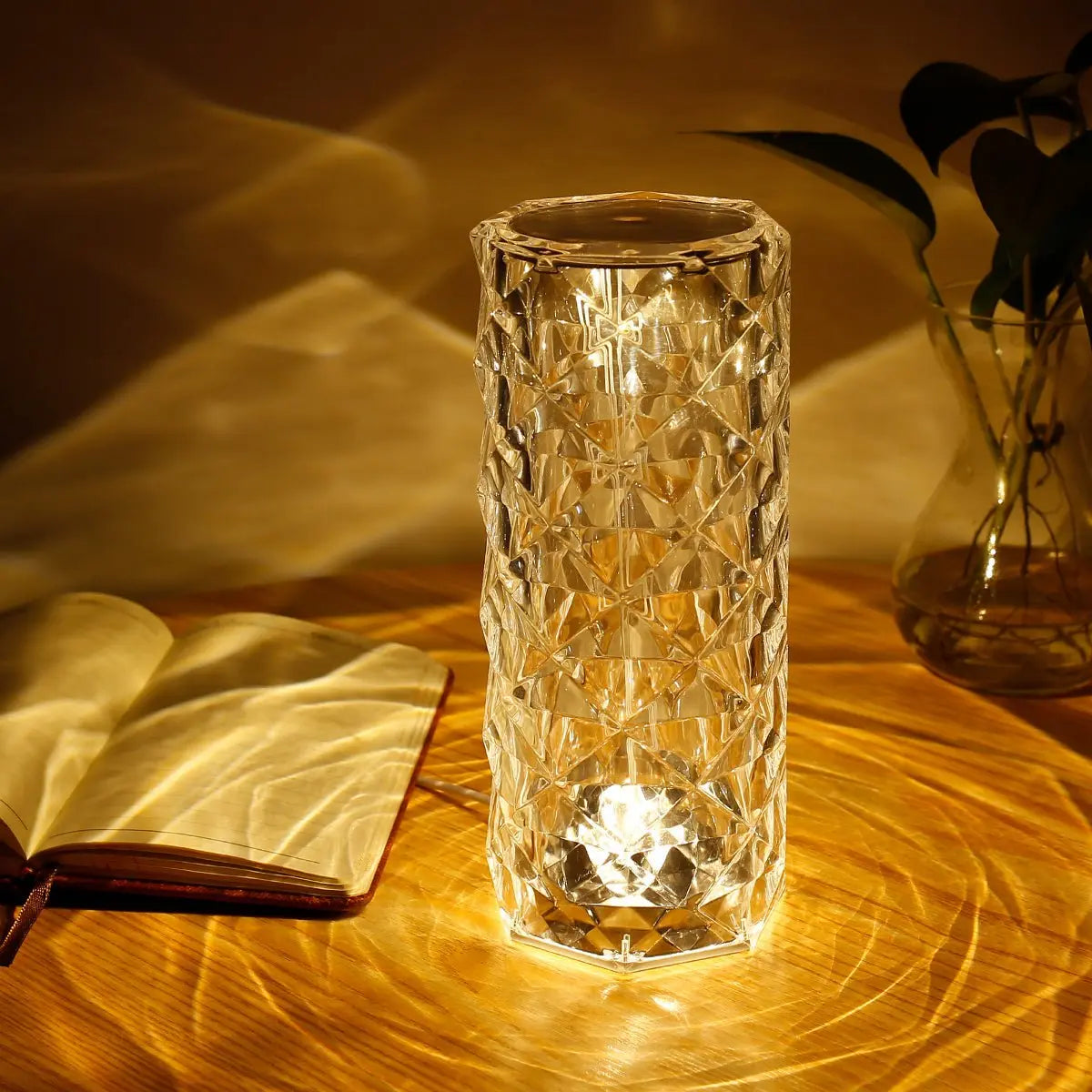 LuxeAura™ Rose Rays crystal lamp Zorenza