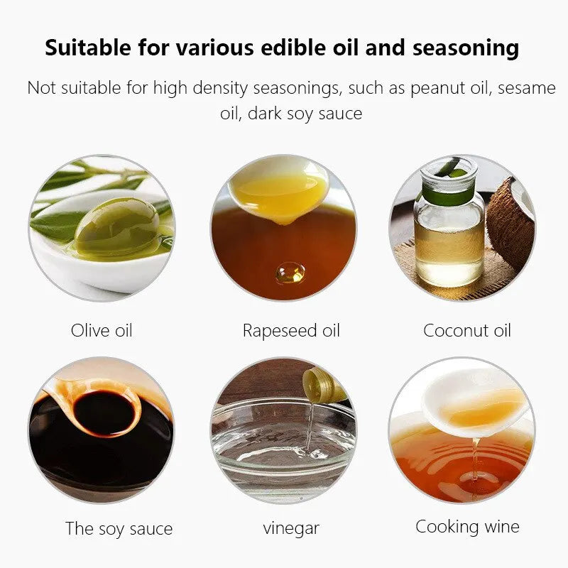 Clear Cooking Oil Spray Bottle – Eco-Friendly Kitchen Sprayer with Precise Pouring Homezys