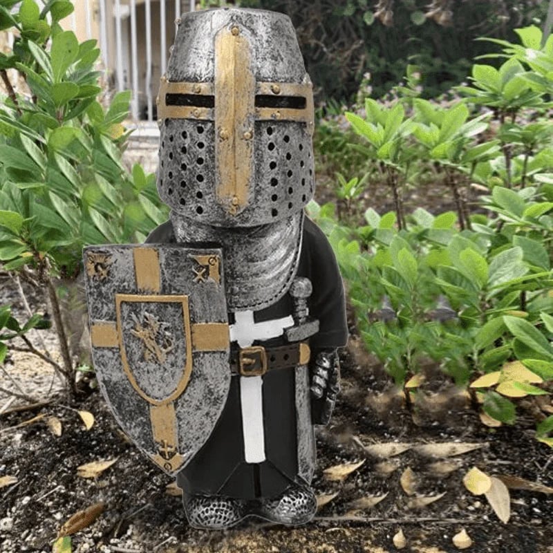 Medieval Garden Gnome Statue – Hand-Painted Resin Guardian Figurine Homezys