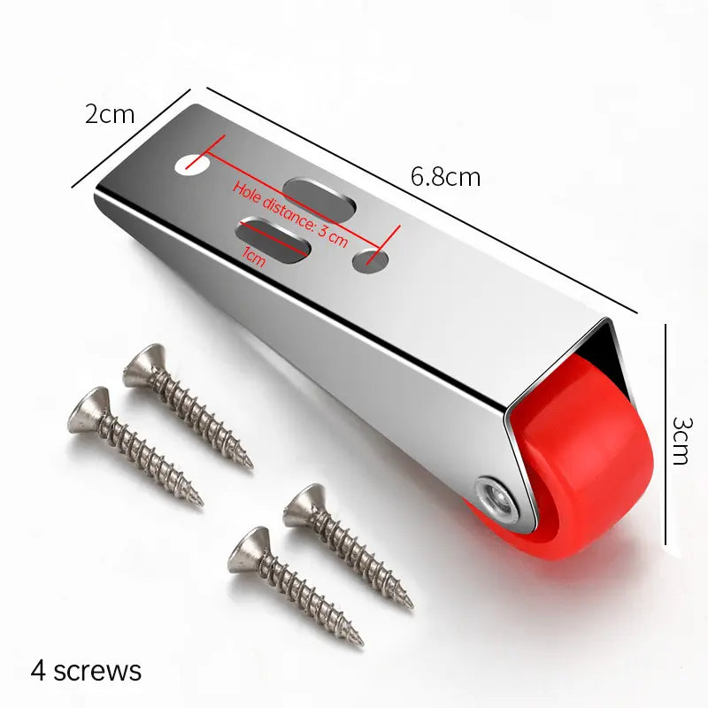 🚪 Door Long Bracket Swivel Castors Wheels ⚙️ Zorenza