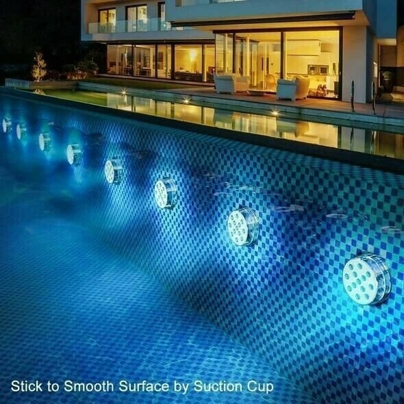 Buy 2 Get 2 FREE | Remote-Controlled Waterproof LED Pool Lights  – for Epic Pool Parties Homezys