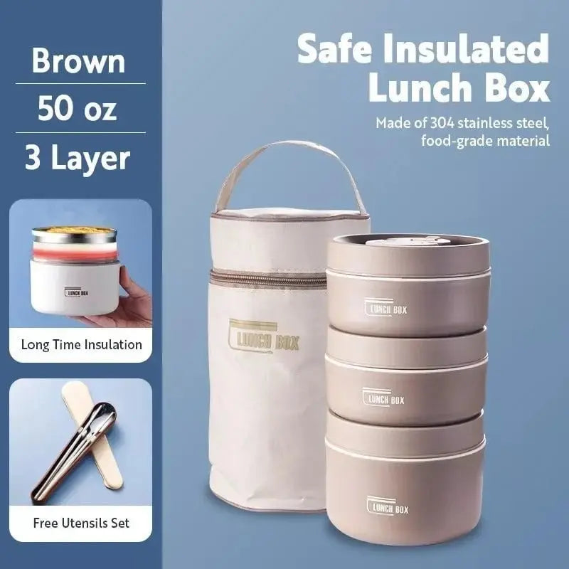 PORTABLE INSULATED LUNCH CONTAINER SET Zorenza