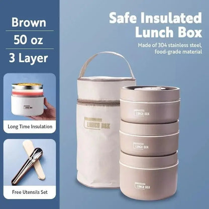 PORTABLE INSULATED LUNCH CONTAINER SET Zorenza