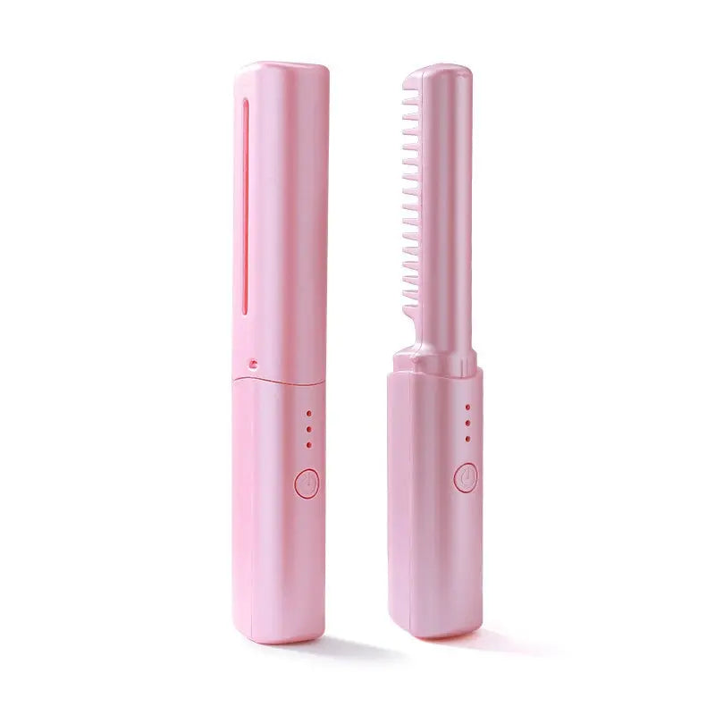 Portable Hair Straightening Brush – Comb & straightener in one for effortless styling on the go Homezys