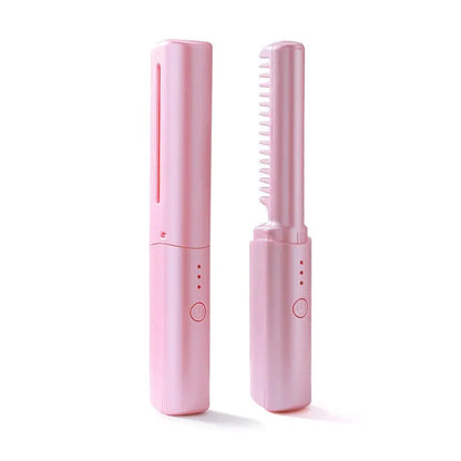 Portable Hair Straightening Brush – Comb & straightener in one for effortless styling on the go Homezys