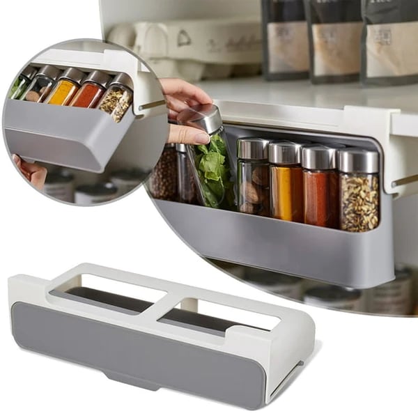 Kitchen Container Organizer – Hanging Spice Rack with Easy Installation Homezys