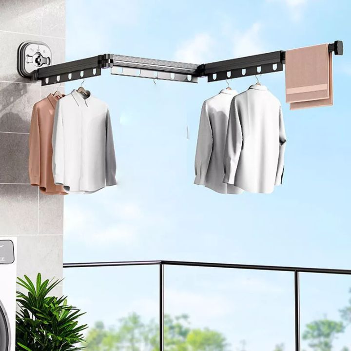 Space-Saving Wall-Mounted Clothes Dryer – Foldable & Suction Cup Installation Homezys