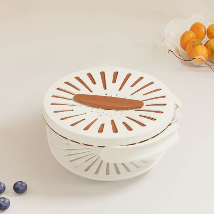 Dual-Purpose Draining Basket – Drain, Rinse & Store in One Homezys