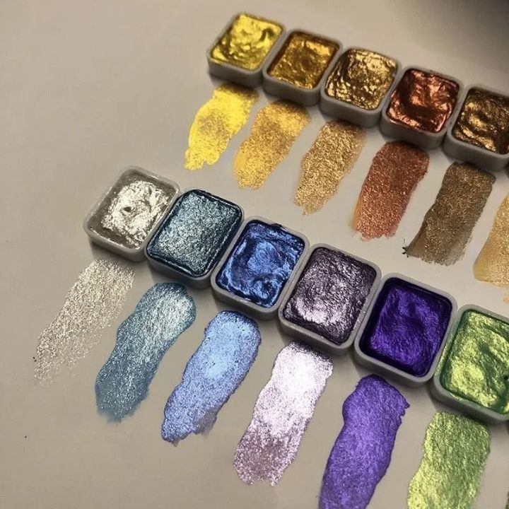 60 Pearl Powder Watercolor Set – Lustrous Pigments for Stunning Effects Homezys