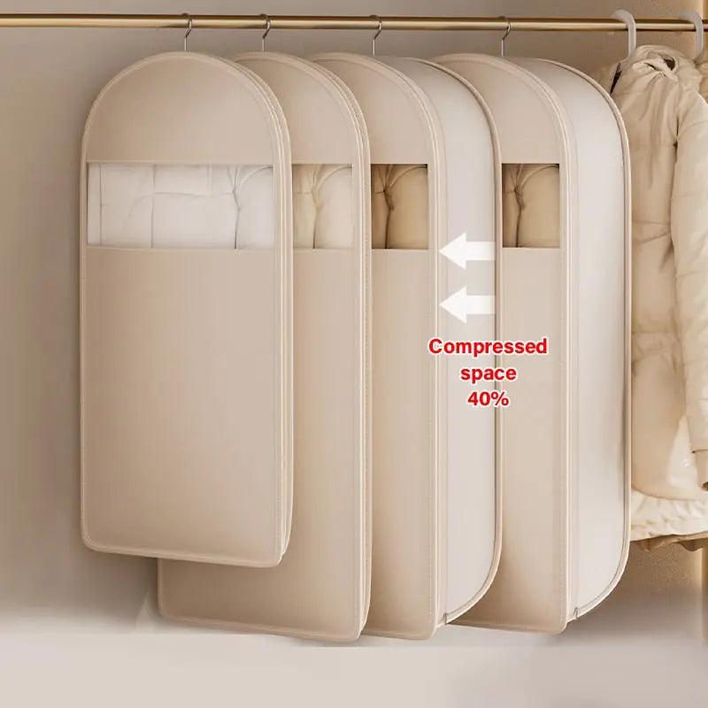 🔥2025 Space Saving Hanging Garment Bag with Self Compression Zipper Zorenza