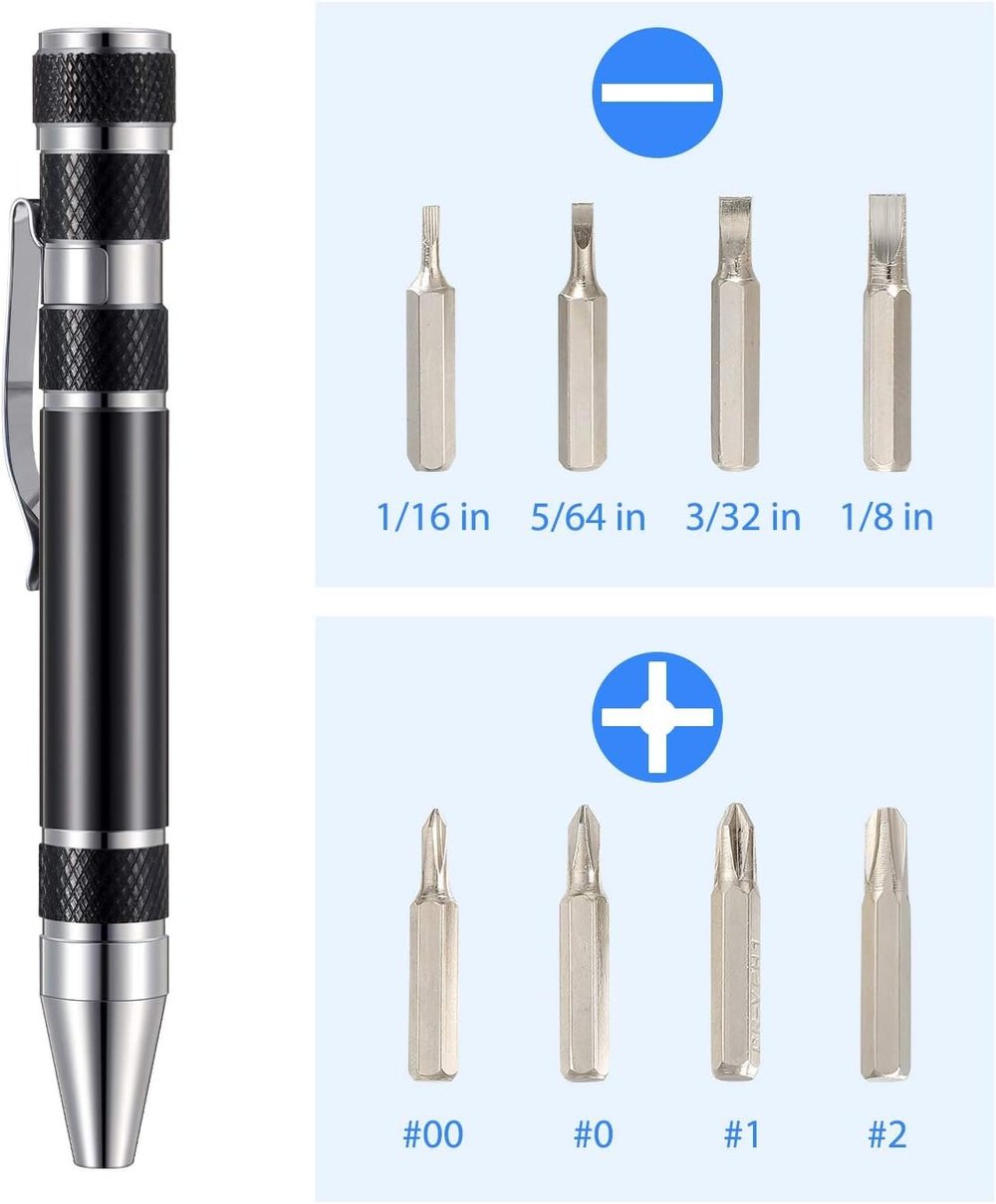 Multi-Bit Mini Screwdriver – Compact Repair Tool Made of Aluminum Alloy Homezys