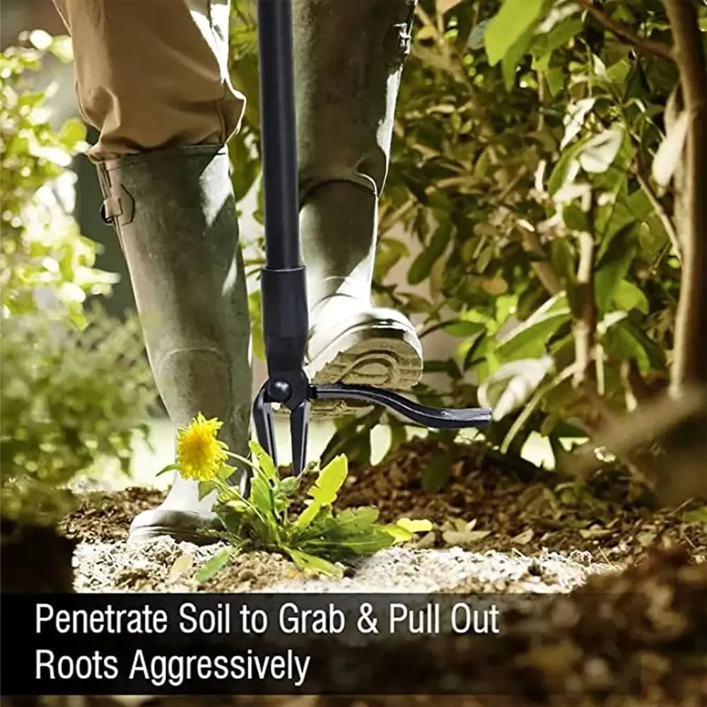 Ergonomic Stand-Up Weed Puller – With Clever pedal mechanism for effortless weeding Homezys