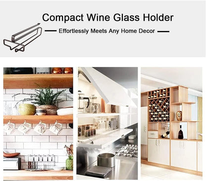 Wine Rack for Under-Cabinet Mounting — Space-Saving Glass Holder with Easy Installation Homezys