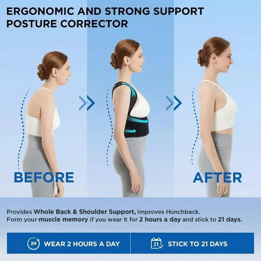 All-Day Posture Support — Adjustable Brace for Back, Shoulder & Neck Relief Mivoza Deutschland