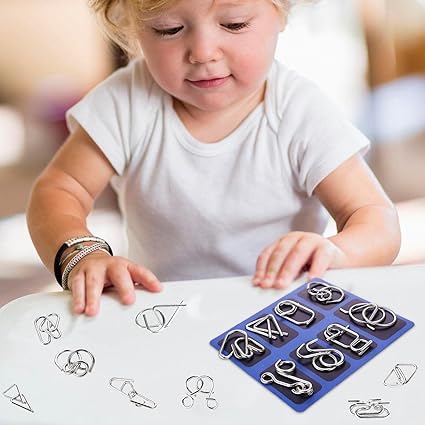 Metal Wire Puzzle Game Set – Durable Educational Wire Puzzles Homezys