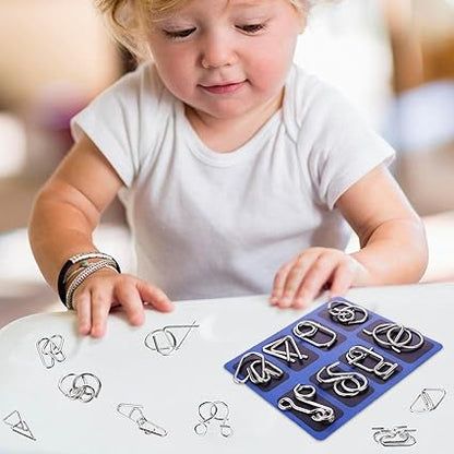 Metal Wire Puzzle Game Set – Durable Educational Wire Puzzles Homezys