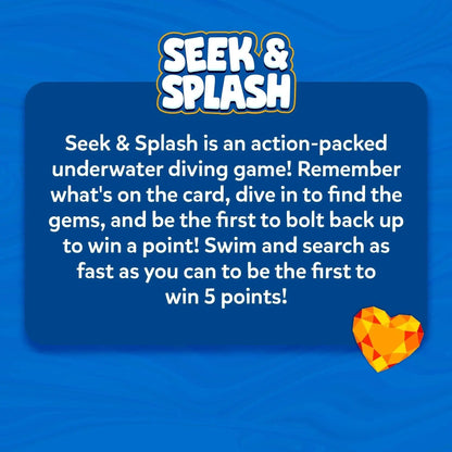 Underwater Pool Treasure Hunt Game with Waterproof Gemstones and Cards Homezys