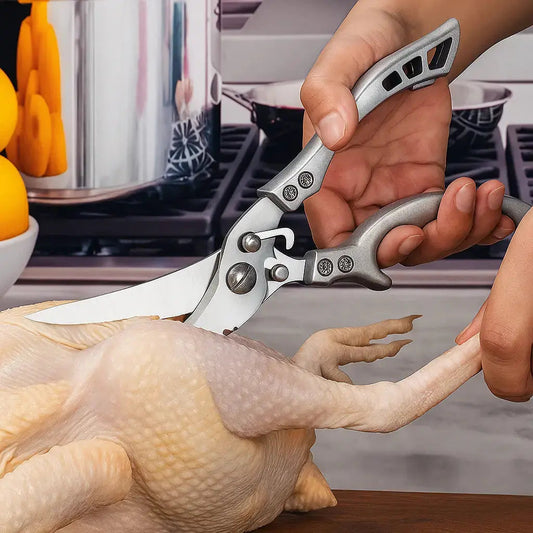 Stainless Steel Poultry Shears Extra Strong – Cuts Bones, Meat & Fish Homezys