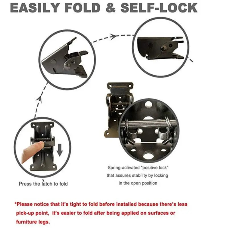 90 Degree Self-Locking Folding Hinge Zorenza