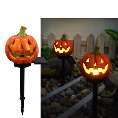 Solar Pumpkin Lantern — Outdoor Halloween Decoration with Warm Glow Homezys