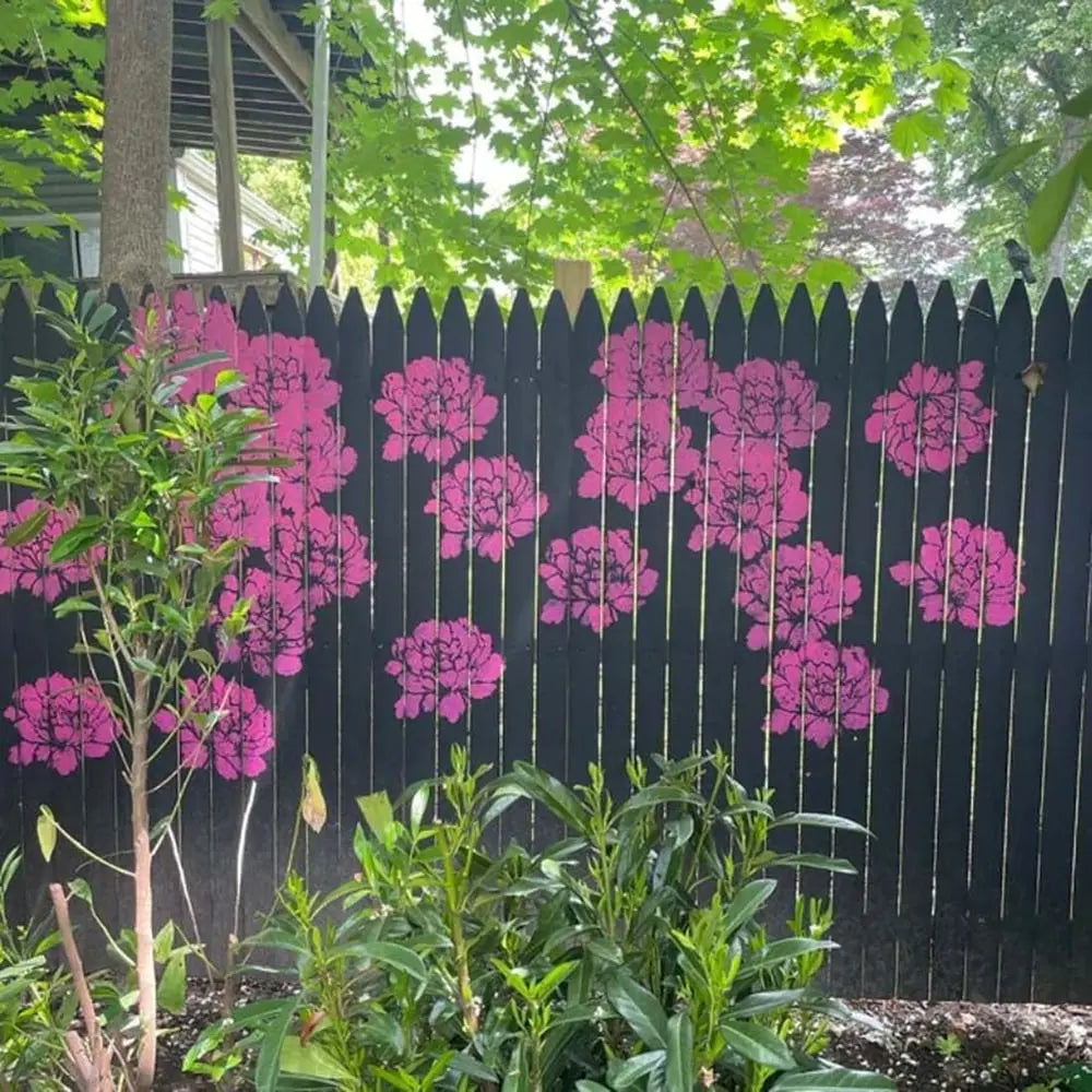 Reusable flower stencil for garden & fence decoration Mivoza Germany